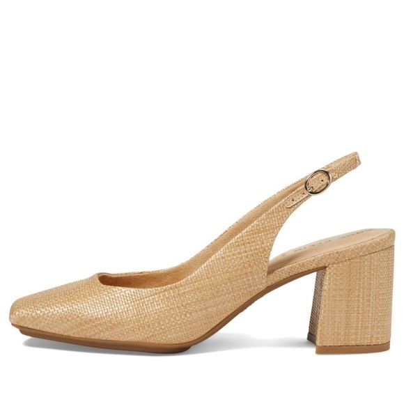 ANNE KLEIN Lizette Natural Raffia Lizy Pump Heels - Picture 2 of 4
